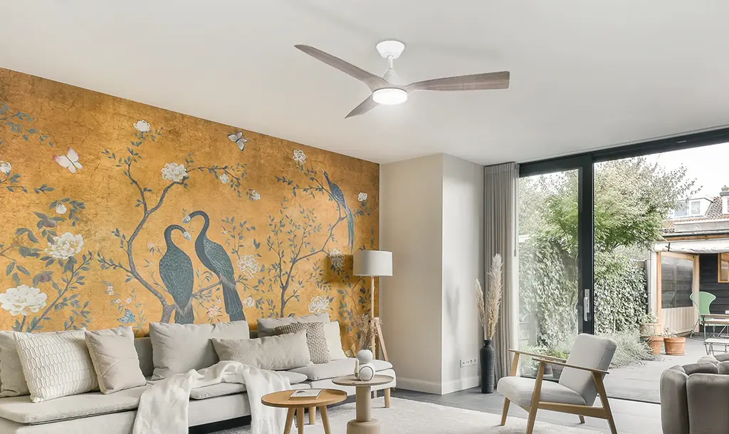 Four seasons living a smart dc ceiling fans application images in the living room