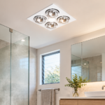 Four Seasons Living product for bathroom heaters & exhaust fan in shower room
