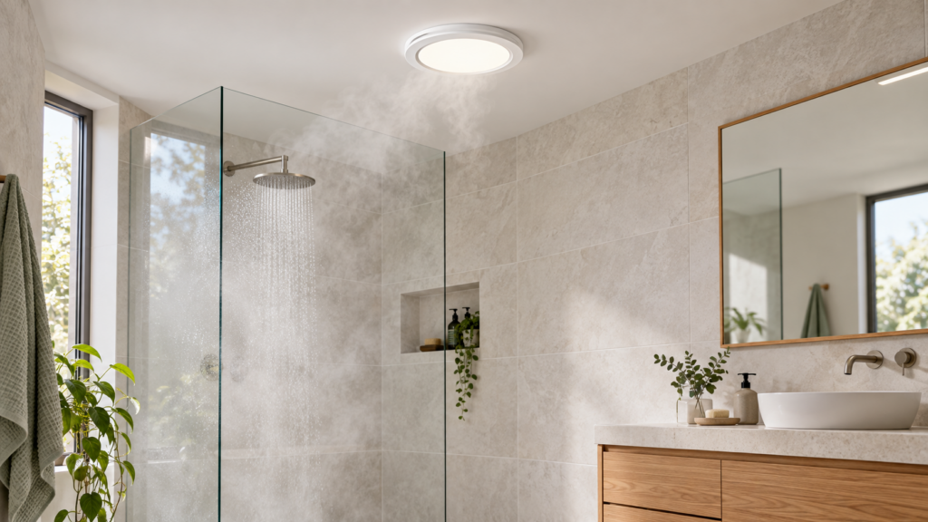 Four Seasons Living product of exhaust fan with LED Light in shower room